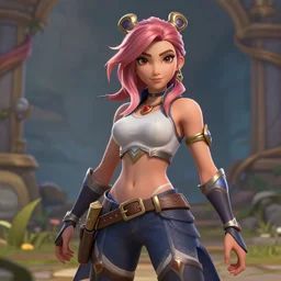 still of pretty Caitlyn (Legends of Runeterra) in KDA More music video. 3d render, octane render, game art, realistic, highly detailed, trending on artstation, 4k, trending on artstation, pixar, cgsociety, unreal engine 5, redshift render, trending on artstation, blender, behance, cg