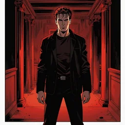 Surreal Twin Peaks comic page of Dale Cooper in the Red Room by Tomer Hanuka