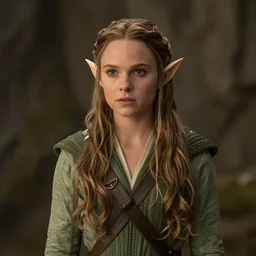 8K video of elf Natalie Portman (young and with long pointed ears) in the The Avengers: Lord of the Rings, scene where she is in Rivendell, photorealistic, soft light, cinematic lighting, sharp, camera
