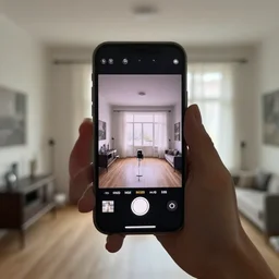 Beautiful cameraphone, soft liminal Photograph inside an estate-flat