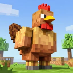 a giant minecraft chicken. - 9