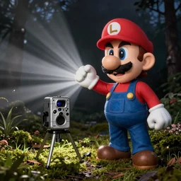 photo of Waluigi night vision trail camera paranormal investigation