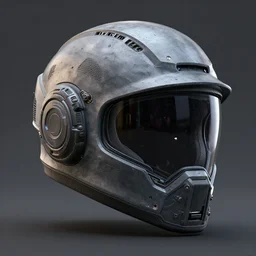 a futuristic helmet and tactical gear design, highly detailed, octane render, global illumination, hard surface model, cyber dieselpunk, by ash thorp