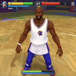 in - game footage of charles barkley in undertale
