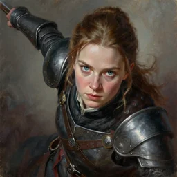 highly detailed oil painting, masterpiece portrait warrior guard female lannister, fantasy character portrait, dynamic pose, above view, top lighting, realistic shaded, perfect face, 8 k realistic, hyper detailed, digital painting, artstation, concept art, hyper detailed eyes, cinematic lighting, dynamic pose, above view, perfect eyes