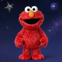 elmo from sesame street as a cosmic horror