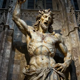 a cathedral of flesh and stone dedicated to the god of pain, epic matte painting