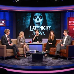 late night talk show as a horror movie