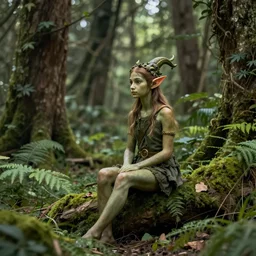 elf in lush forest, high detail, 4 k, concept art, realism style