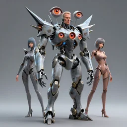 highly detailed jeffrey epstein with multiple eyes and spikes, limbs by alex gray, android jones, karol bak, ayami kojima, artgerm, concept art, sharp angles, robot, 3 d, octane render, 8 k, unreal engine