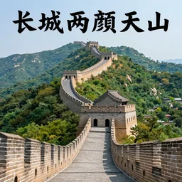 a tourism poster of great wall national park in china, by evelyn abelson, featured on dribble, regionalism, digital illustration, wallpaper, poster art