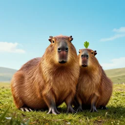 Movie Poster Of A Capybara With His Human Friend Epic, Cinematic, 4K