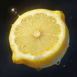 Lemon space cuiser space, in space, diffuse lighting, fantasy, intricate, elegant, highly detailed, lifelike, photorealistic, digital painting, artstation, illustration, concept art, smooth, sharp focus, art by John Collier and Albert Aublet and Krenz Cushart and Artem Demura and Alphonse Mucha