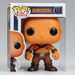 orange goblin funko pop, photorealistic, highly detailed