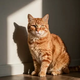 ginger cat, beautiful composition