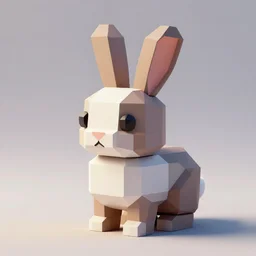 rabbit lowpoly, unreal engine 5, octane render, 8k