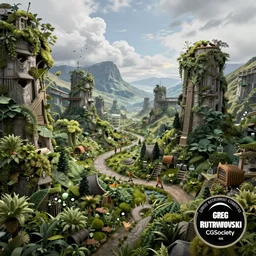 beautiful overgrown norse land trending on artstation award winning by greg rutkowski cgsociety contest winner intricate 4 k detailed wide - angle 8 k quality