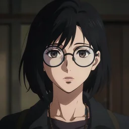 kyoto animation, woman with round glasses, beautiful, detailed portrait, cell shaded, 4 k, concept art, by wlop, ilya kuvshinov, artgerm, krenz cushart, greg rutkowski, pixiv. cinematic dramatic atmosphere, sharp focus, volumetric lighting, cinematic lighting, studio quality
