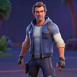 jack nicholson in fortnite, unreal engine, 3 d