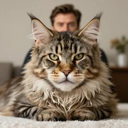 Hugh Jackman as a Maine Coon kitty cat.