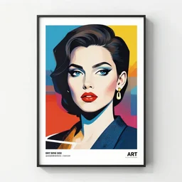a poster for an art exhibition featuring modern pop art