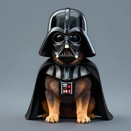 A Darth Vader dog, digital art