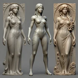 a woman dressed in skintight armor, art by krenz cushart and artem demura and alphonse mucha, polycount, fantasy art, polycount, zbrush