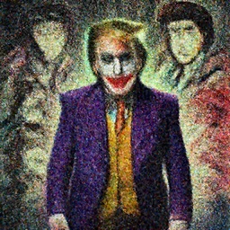 trump as the joker from tim burton batman 8 0 s, cinestill 8 0 0 t, film still, shaded lighting poster by magali villeneuve, jeremy lipkin and michael garmash, rob rey and kentaro miura style, trippy