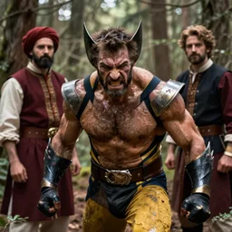 damn angry wolverine in woodland, orthodox, art by franklin booth and greg rutkowski and lise deharme, high resolution, trending on artstation, top cinematic lighting, cinematic mood, very detailed, shot in canon,