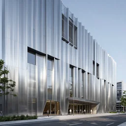 metal facade by snohetta and norman foster and zaha hadid