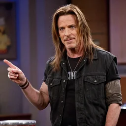 axl rose as a guest star on seinfeld, cinematic, highly detailed, realistic, 4 k