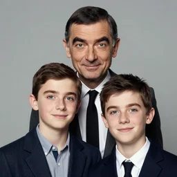 A portrait mr bean elizabeth teams up with a teenage mr bean, perfect faces, 50 mm, award winning photography