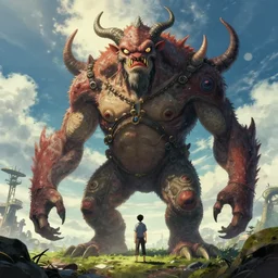 exquisite imaginative imposing weird creature movie poster art humanoid anime movie art by : : james jean, imagine fx, weta studio
