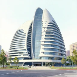 section drawing of zaha hadid building by wes anderson
