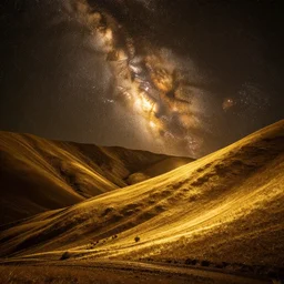 heavenly stardust, gold, glow