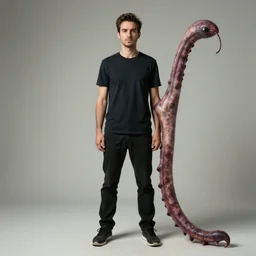 a man with a big long tentacle instead of arm