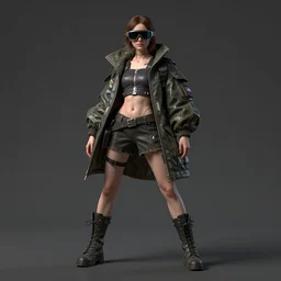 art of a cyberpunk girl wearing a flying jacket, boots and googles by jan van eyck