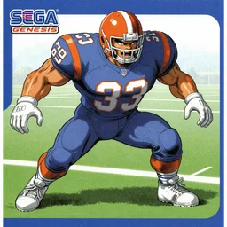 An illustration of the last boss of pro football in a Sega Genesis instruction manual