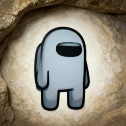 amongus impostor cave painting style