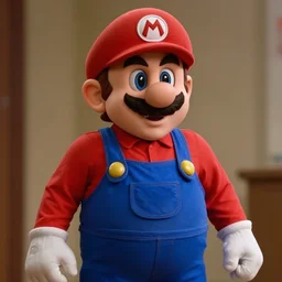 mario in an episode of the sopranos ( 1 9 9 9 ), 4 k, cinematic, hbo, screencap, realistic, the sopranos, film footage. he looks very shocked