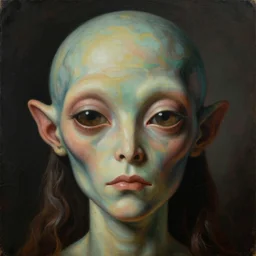 a surreal!!!!! alien! painting of a shaman's face, 3 d render, by giuseppe arcimboldo, symbolist, soft colors, dramatic lighting, smooth, sharp focus, extremely detailed, aesthetically pleasing composition, octane render