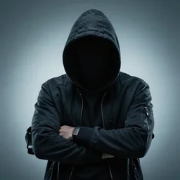 hacker with no face