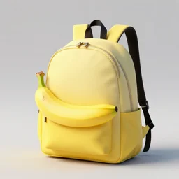 banana fruit as stylish backpack, digital art, artgem, octane render, artstation, hasselblad photo, 4 k resolution, high fashion design, intricate, product photo, symmetrical, joyfull mood