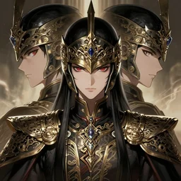 symmetry!!!!!! beautiful anime soldier close portrait, sci - fi, sinister, wearing ornate helmet, ultra detailed, elegant, intricate, anime, dynamic lighting, digital art, digital painting, artstation, wlop, sharp focus, illustration, art by artgerm and greg rutkowski, 8 k
