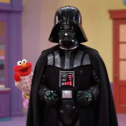 darth vader in a sesame street still