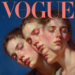 3 d, sci - fi, sun rays, sleepy fashion model face, detailed faces aside, cinematic, vogue cover style, poster art, light red and deep blue mood, realistic painting, intricate oil painting, high detail, figurative art, multiple exposure, poster art, 3 d, by tooth wu and wlop and beeple and greg rutkowski