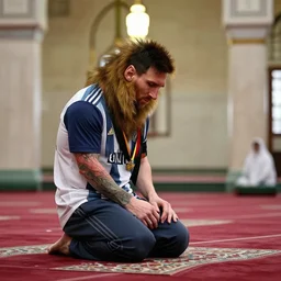 lionel messi praying in a mosque