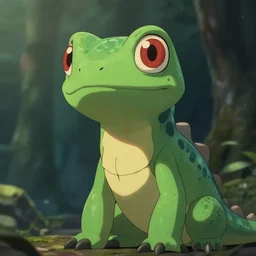 anime portrait of an anthropomorphic reptile, cinematic