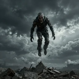 the sky is falling apart, octane render, artistic, cinema 4 d, dark horror,