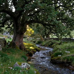 there is a place in wales, tucked out of view magic happens, only seen by a few. for just one day, for only just one hour. the last summer's day break at gelli aur. there you must follow a winding trout stream. search all the oaks with a tiny light beam, inspired by greg rutkowski